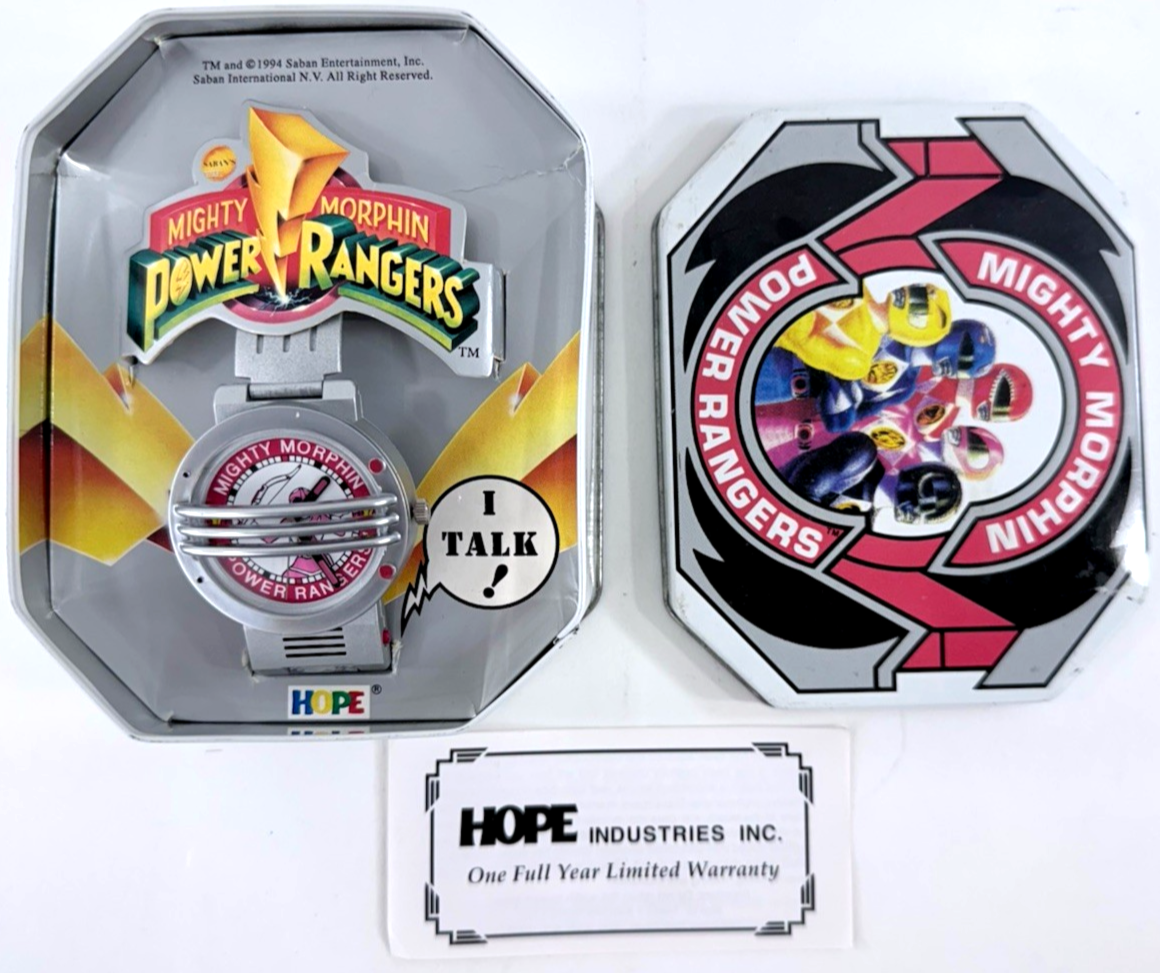 Saban 1994 Mighty Morphin' Power Rangers Pink Ranger Watch -For Parts or Display