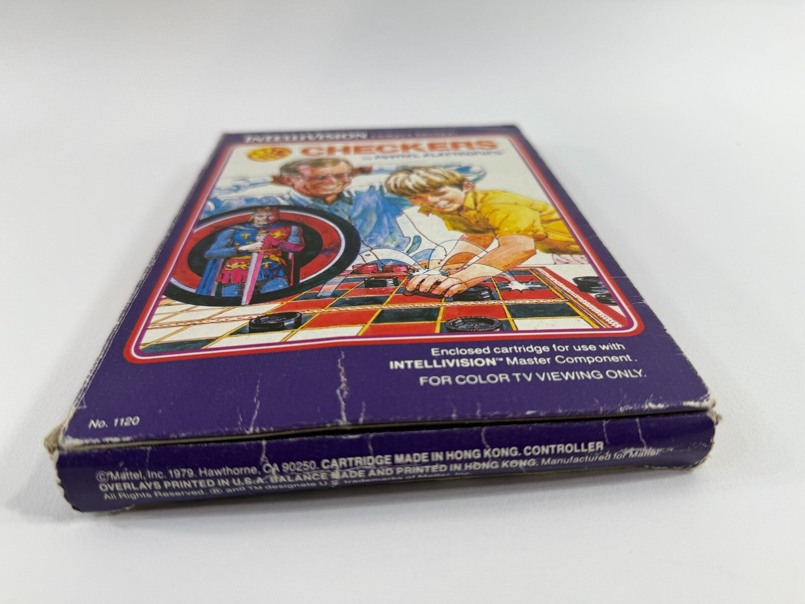 Checkers (Mattel Intellivision, 1979) Game, Box, Manual, and Overlays - Tested