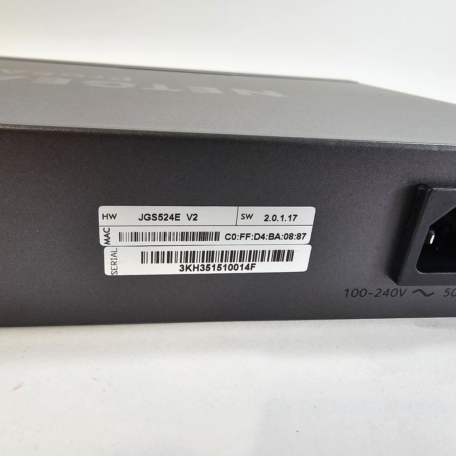 NETGEAR JGS524Ev2 ProSafe 24-Port Gigabit Plus Network Switch - Tested & Working