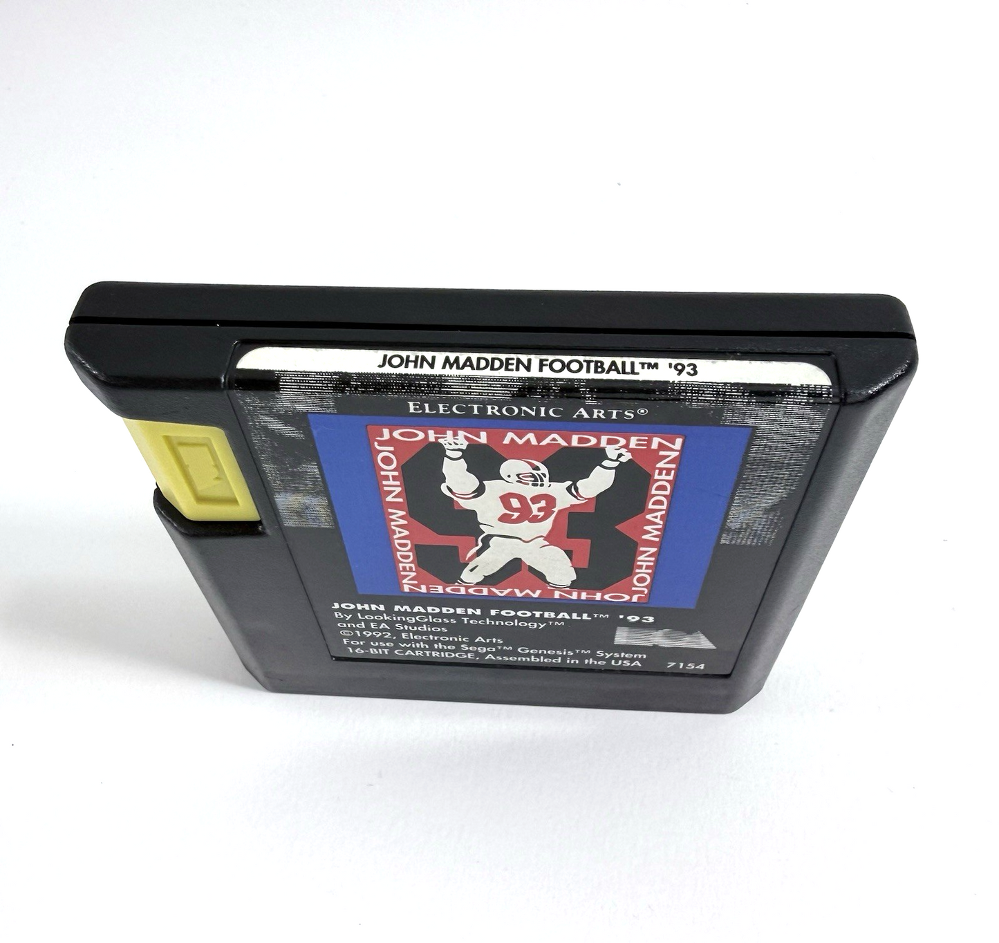 John Madden Football '93 (Sega Genesis, 1993) Game, Case, Registration, Insert