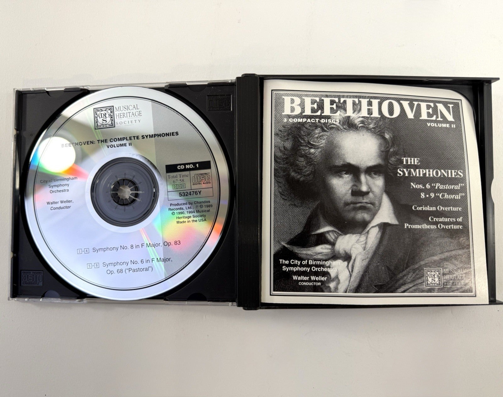 Beethoven: The Complete Symphonies Vol. 1 & 2 Musical Heritage Society Set