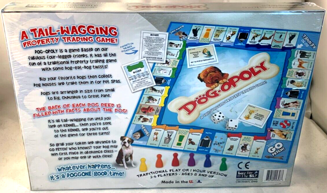 Dog-opoly: A Tail-Wagging Property Trading Game - New, Factory Sealed