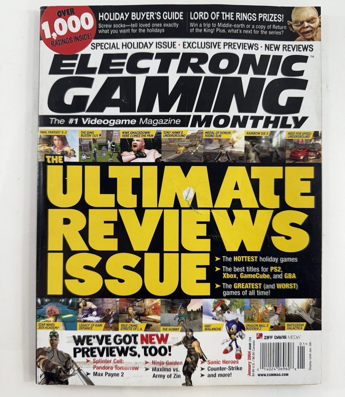 Electronic Gaming Monthly Magazine Issue 174 (Jan 2004) Ultimate Reviews Issue