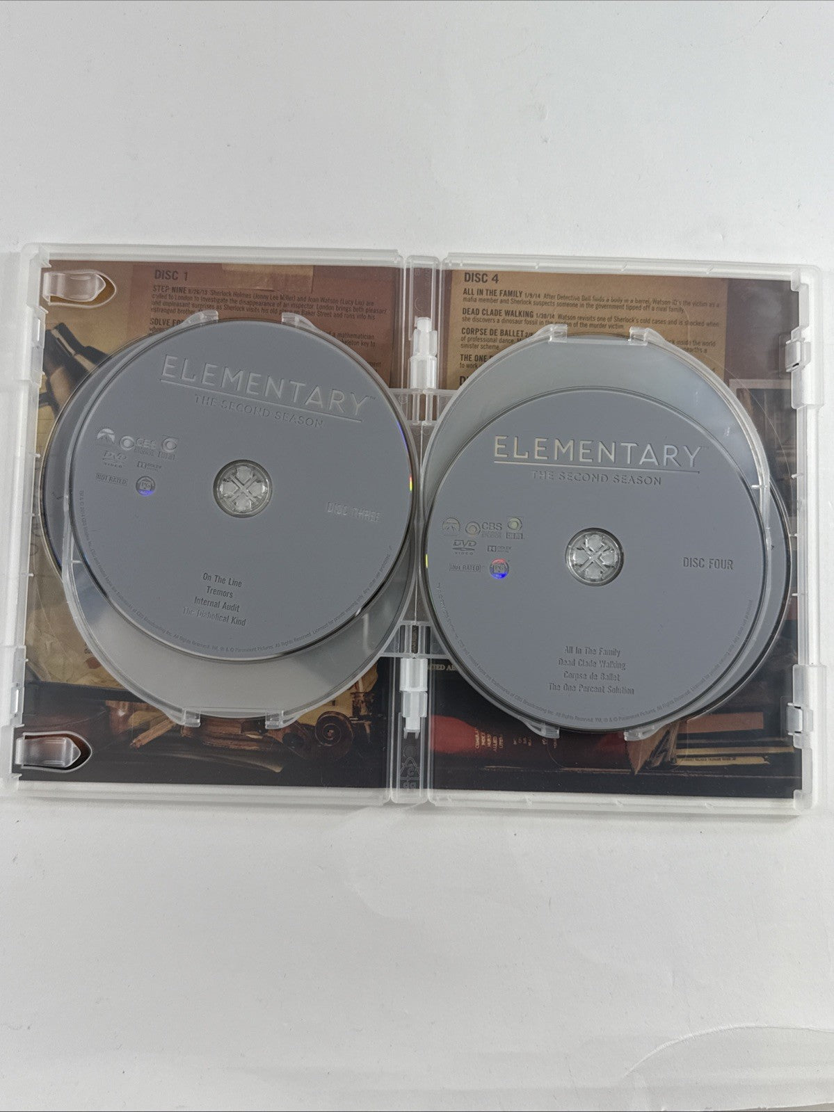 Elementary: Seasons 1-3 (DVD, 2015, 18-Disc Set) Tested and Working