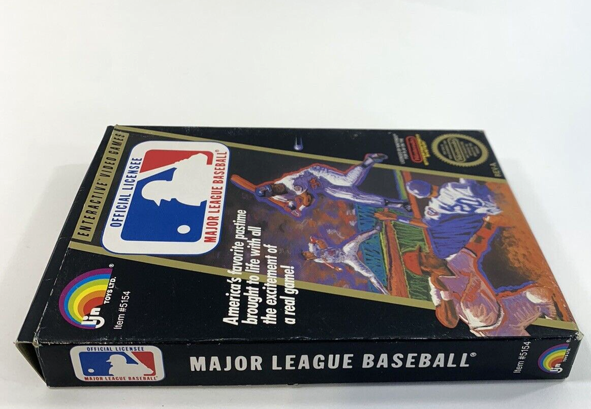Major League Baseball (Nintendo NES, 1988) Game, Box, Insert, Sleeve - Tested