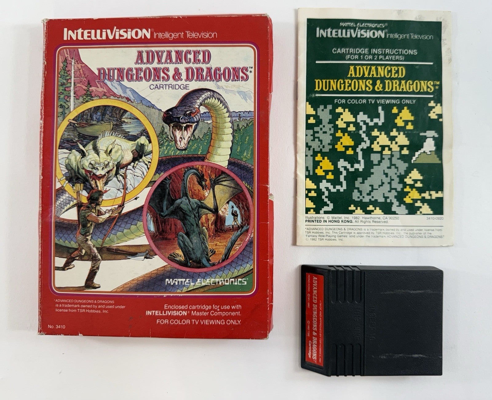 Advanced Dungeons & Dragons (Intellivision, 1982) Game, Box, Manual - Tested