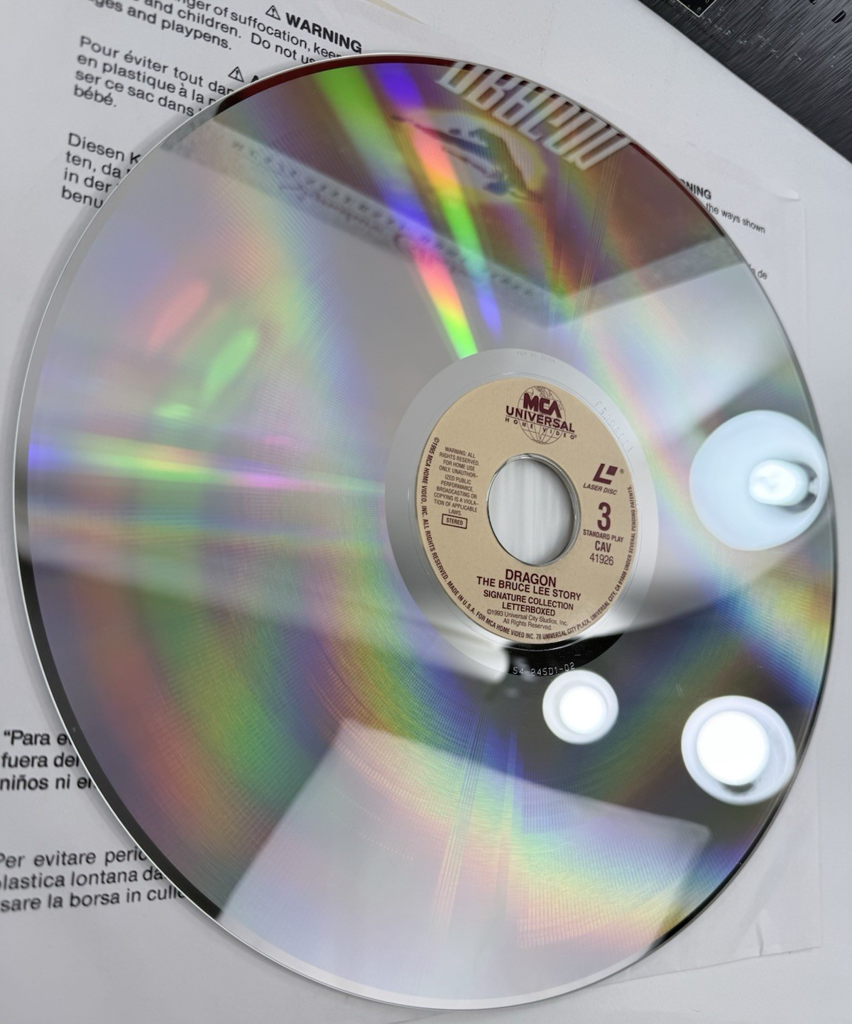Dragon: The Bruce Lee Story (Laserdisc, 1995) Signature Letterboxed Edition