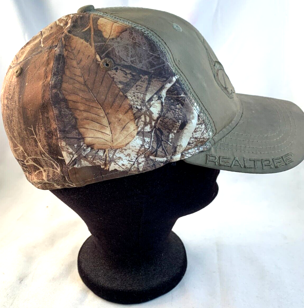  RealTree Edge Antler Logo Camouflage Cap Hat Stretch Fit Size S-M Camo
