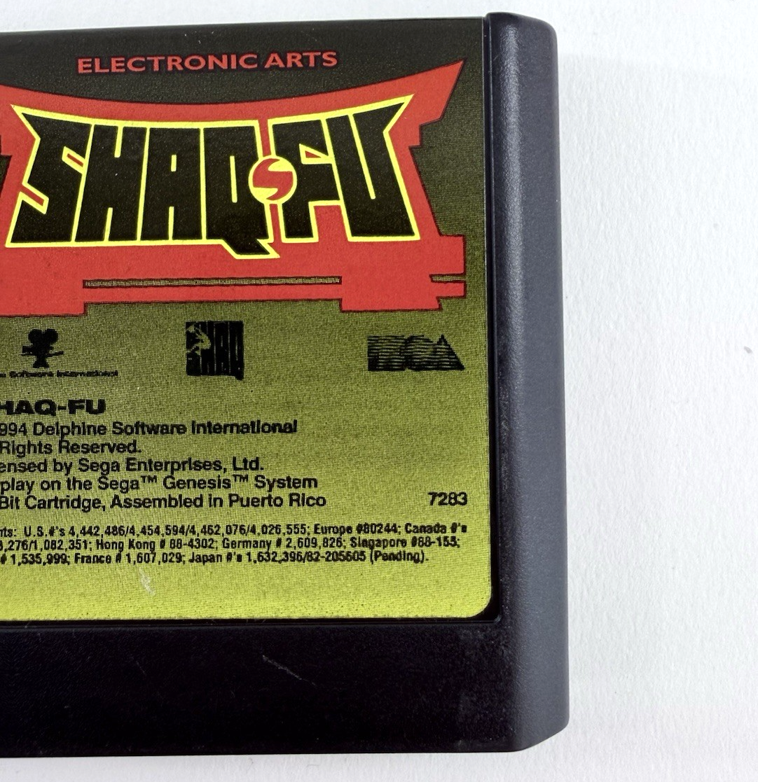 Shaq-Fu (Sega Genesis, 1994) Game, Case, Manual - Tested and Working