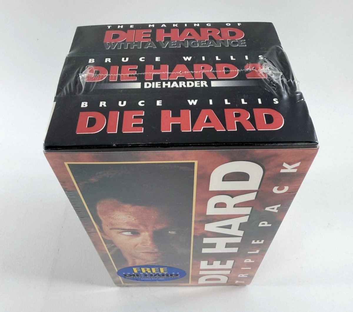 Die Hard VHS Tape Triple Pack (VHS, 1995) New, Factory Sealed - Plastic Wear
