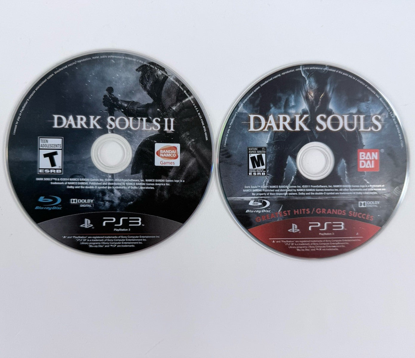 Dark Souls (Sony PlayStation 3 bundle) Dark Souls 2 Discs - Tested and Working