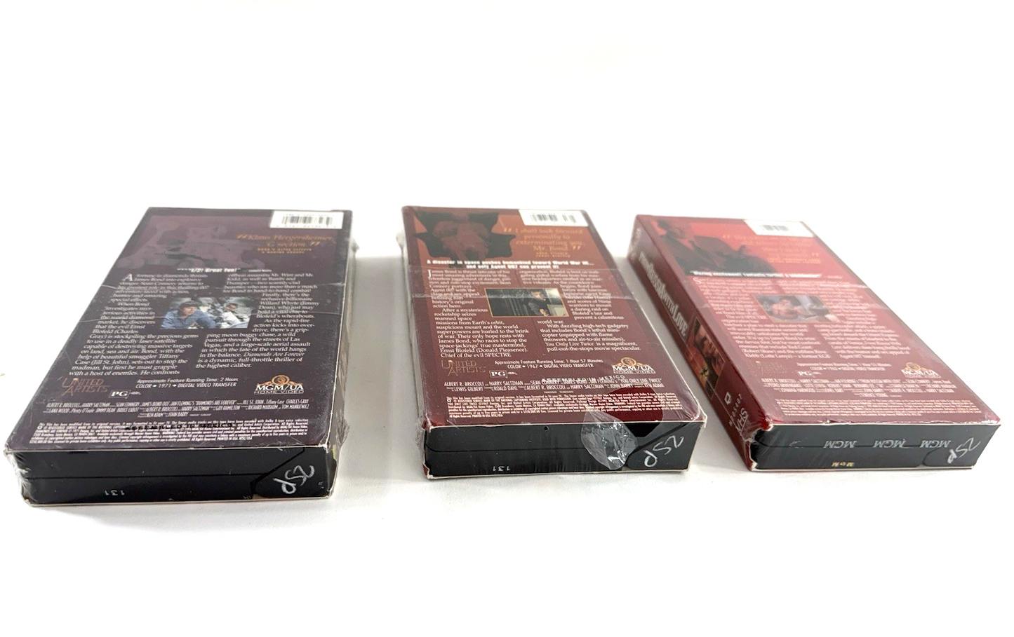 Diamonds Are Forever (VHS Bundle) You Only Live Twice, From Russia With Love