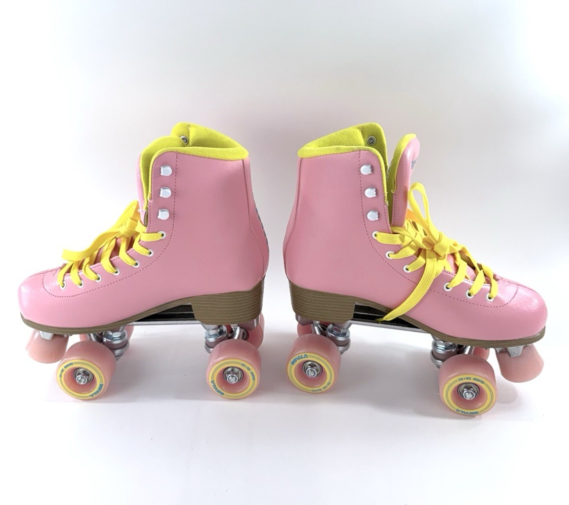 Impala Rollerskates US10 Women's A126-58817 Pink/Yellow Vegan Rollerskates - New