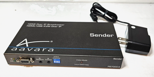 Aavara Sender PB7000-SE HDMI Over IP Broadcaster HDMI/USB KVM no AC-adapter req.