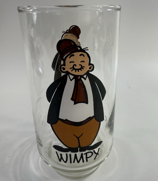 Coca-Cola Kollect-A-Set Series Popeye 1975 Wimpy 6” Drinking Glass