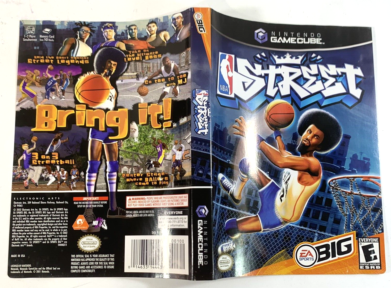 NBA Street (Nintendo Gamecube, 2001) Original Game Case and Artwork Only