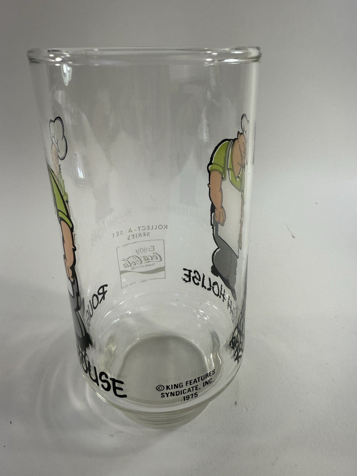 Vintage 1975 Rough House Coca-Cola Kollect-A-Set Series 6” Drinking Glass
