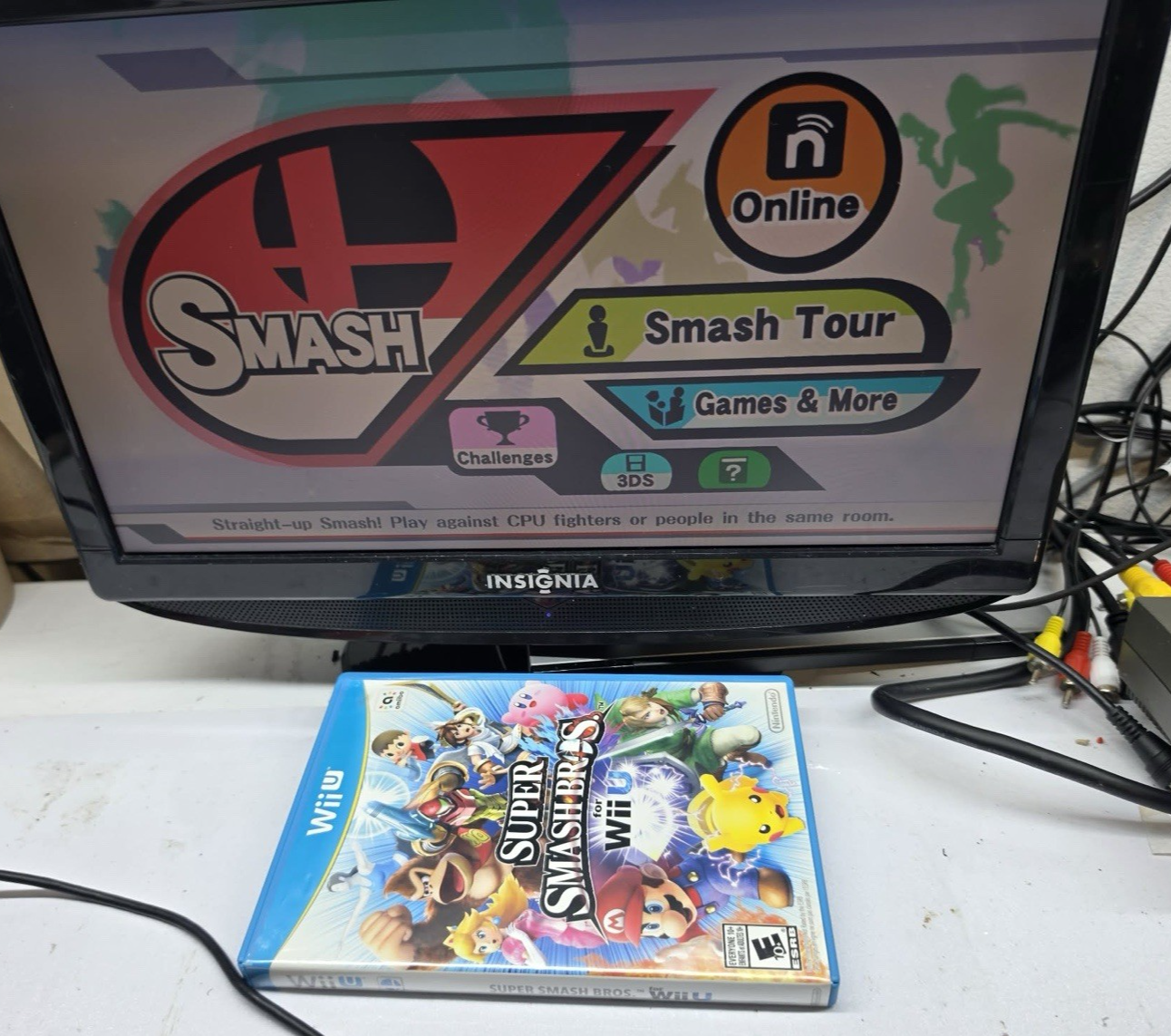 Super Smash Bros. (Wii U, 2014) Game Case & Manual - Tested And Working