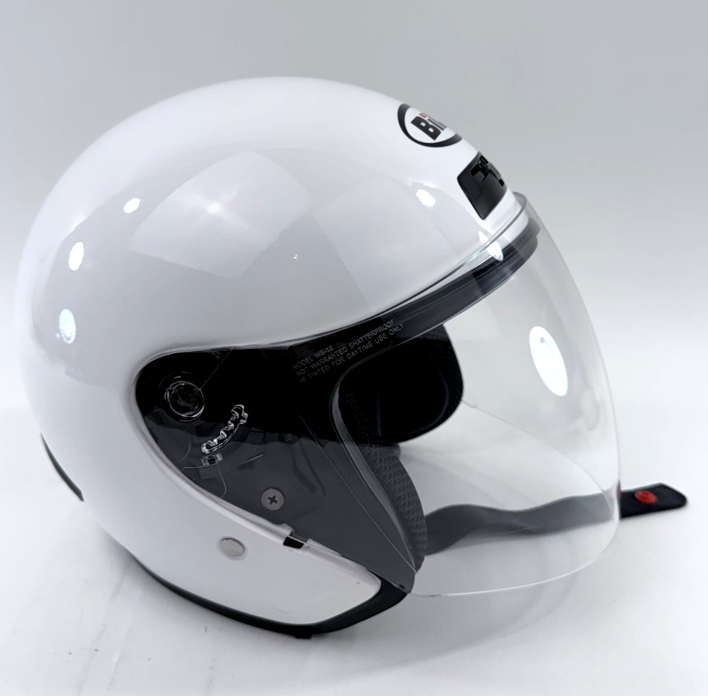 BiLT Women’s White Roadster Size M Open-Face Top Air Vent Motorcycle Helmet