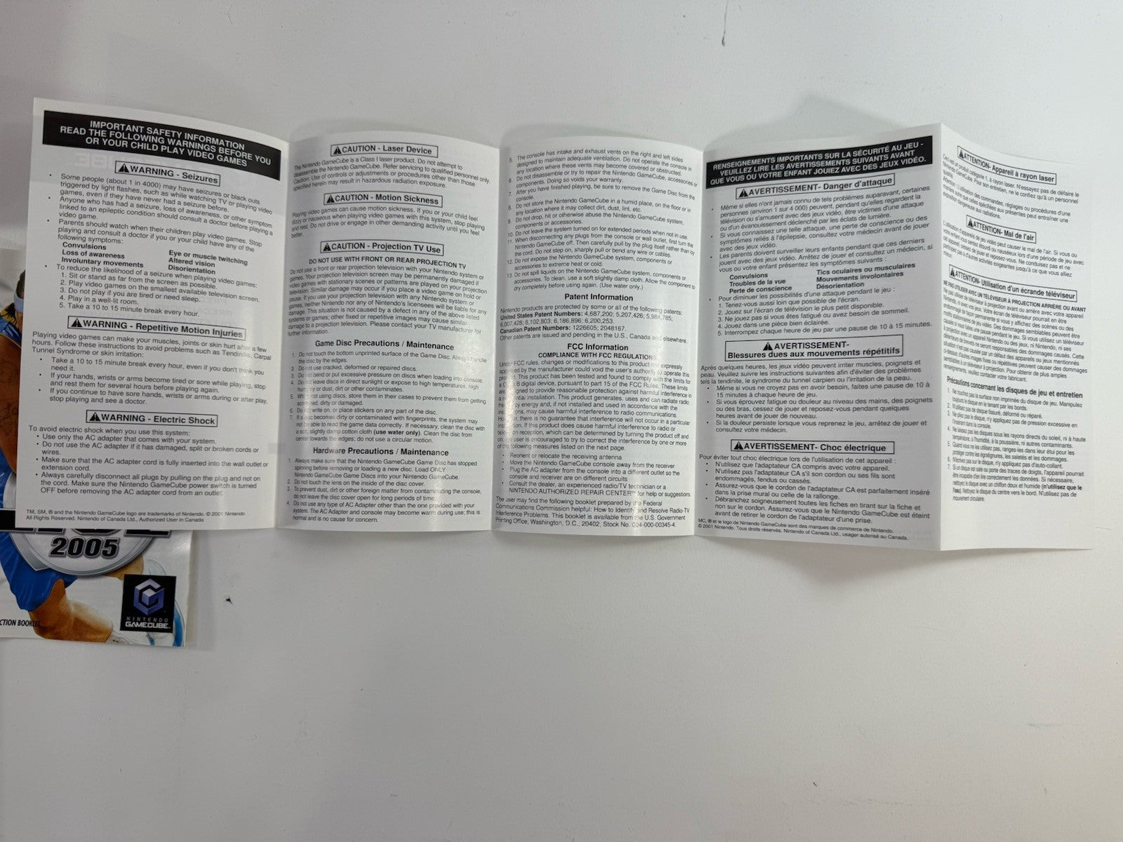 NBA Live 2005 (Nintendo GameCube, 2004) Game Case Manual Insert - Tested