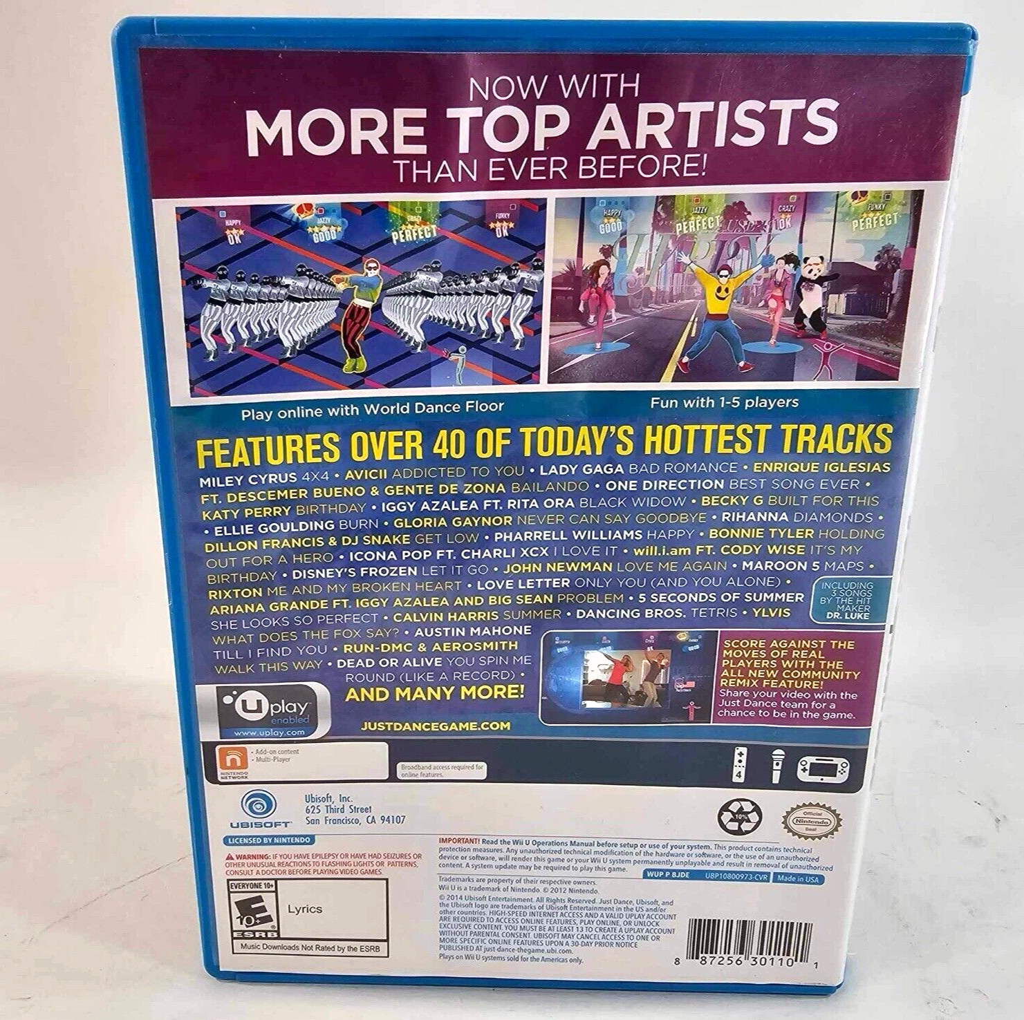 Just Dance 2015 (Nintendo Wii U, 2014) Game Case Manual - Tested