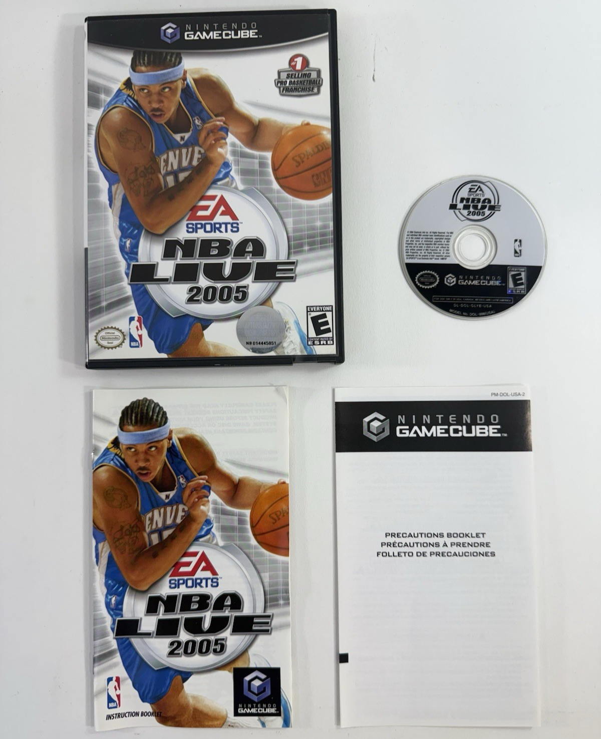 NBA Live 2005 (Nintendo GameCube, 2004) Game Case Manual Insert - Tested