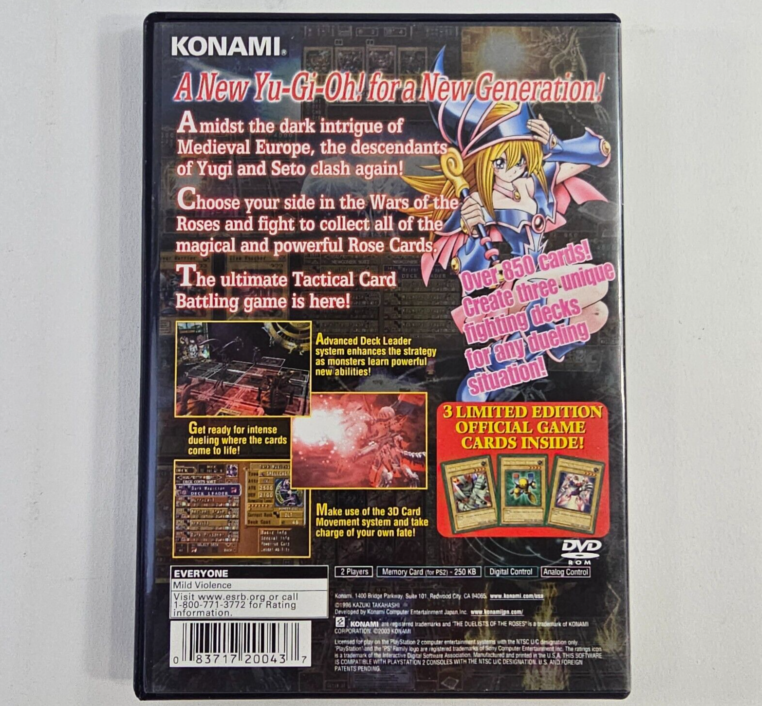 Yu-Gi-Oh! The Duelists of the Roses (PlayStation 2, 2003) Game Case Manual