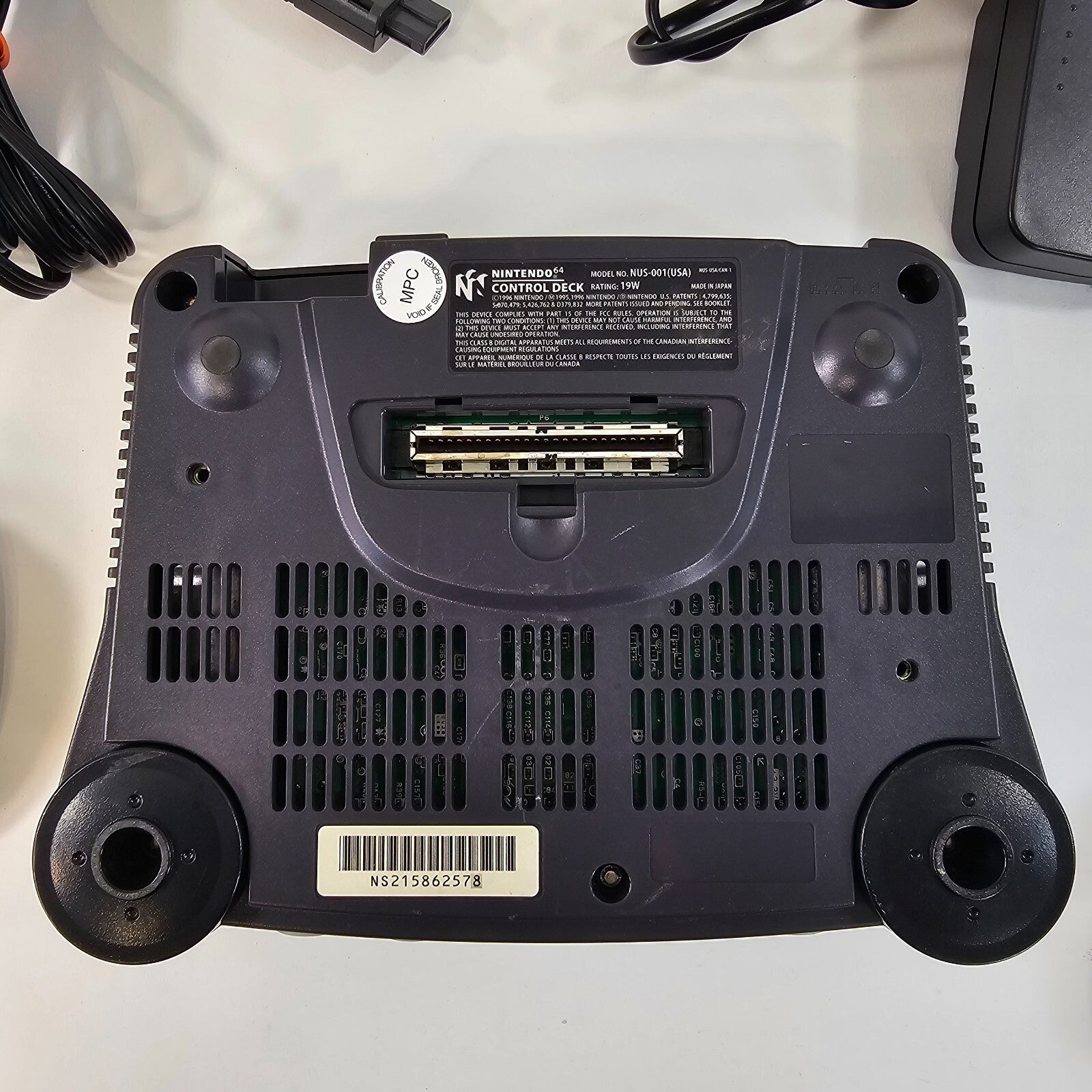 Nintendo 64 System 32MB Home Console NUS-001 - Two Controllers - Cords - TESTED