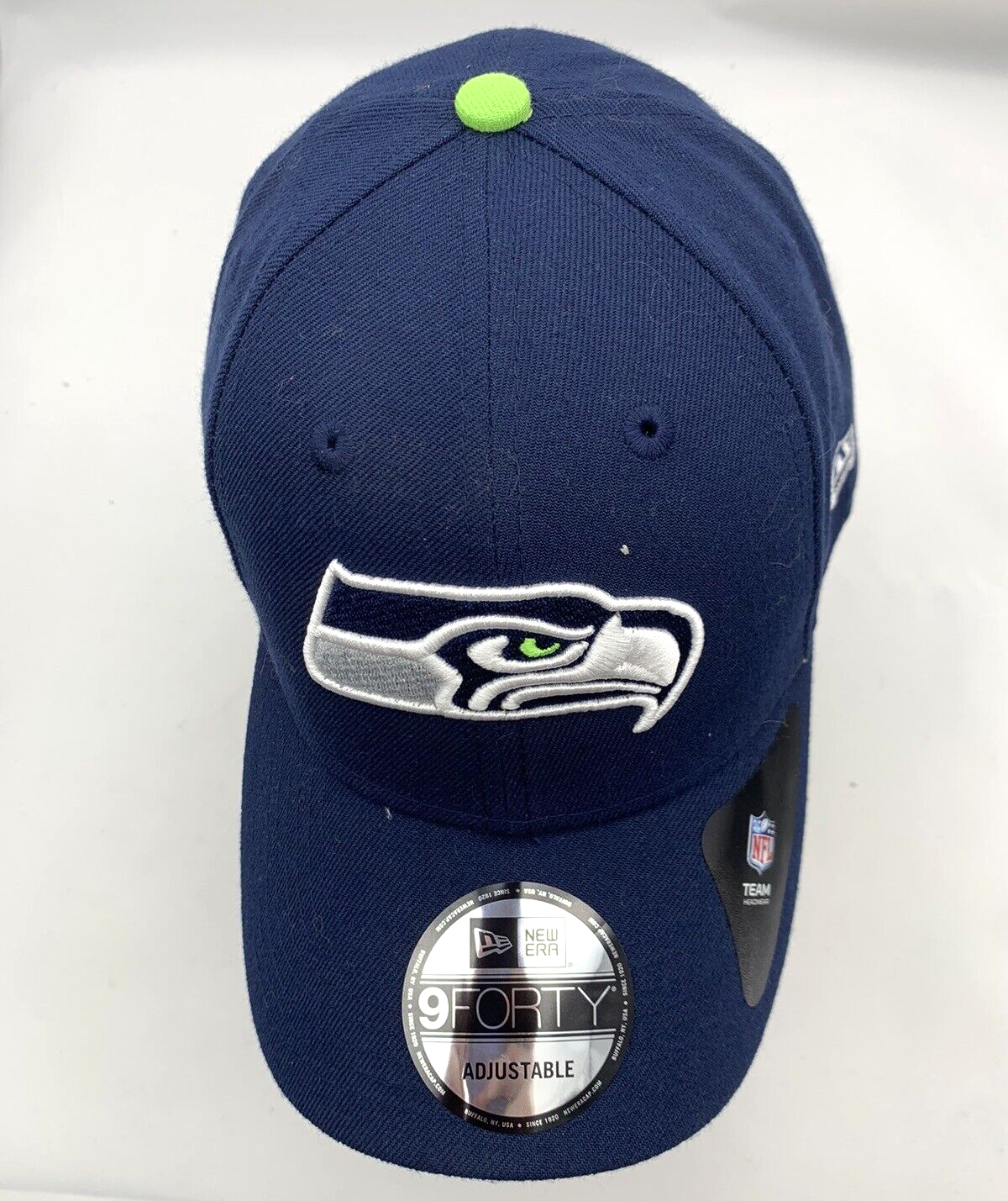 Seattle Seahawks New Era 9FORTY NFL Adjustable Strap Back Cap/Hat Navy NEW