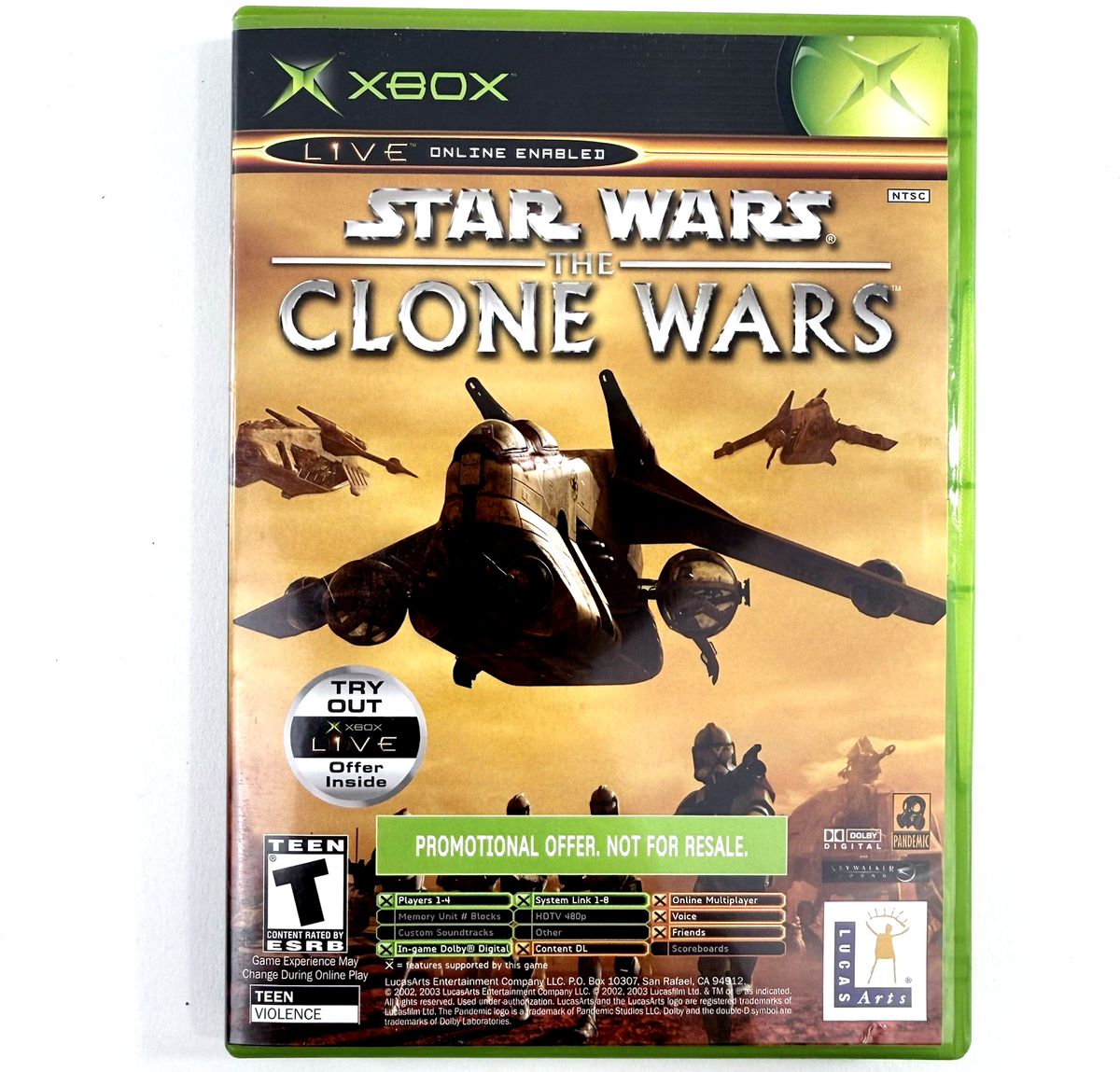Star Wars: The Clone Wars/Tetris Worlds (Xbox, 2003) Game Case Manuals Insert