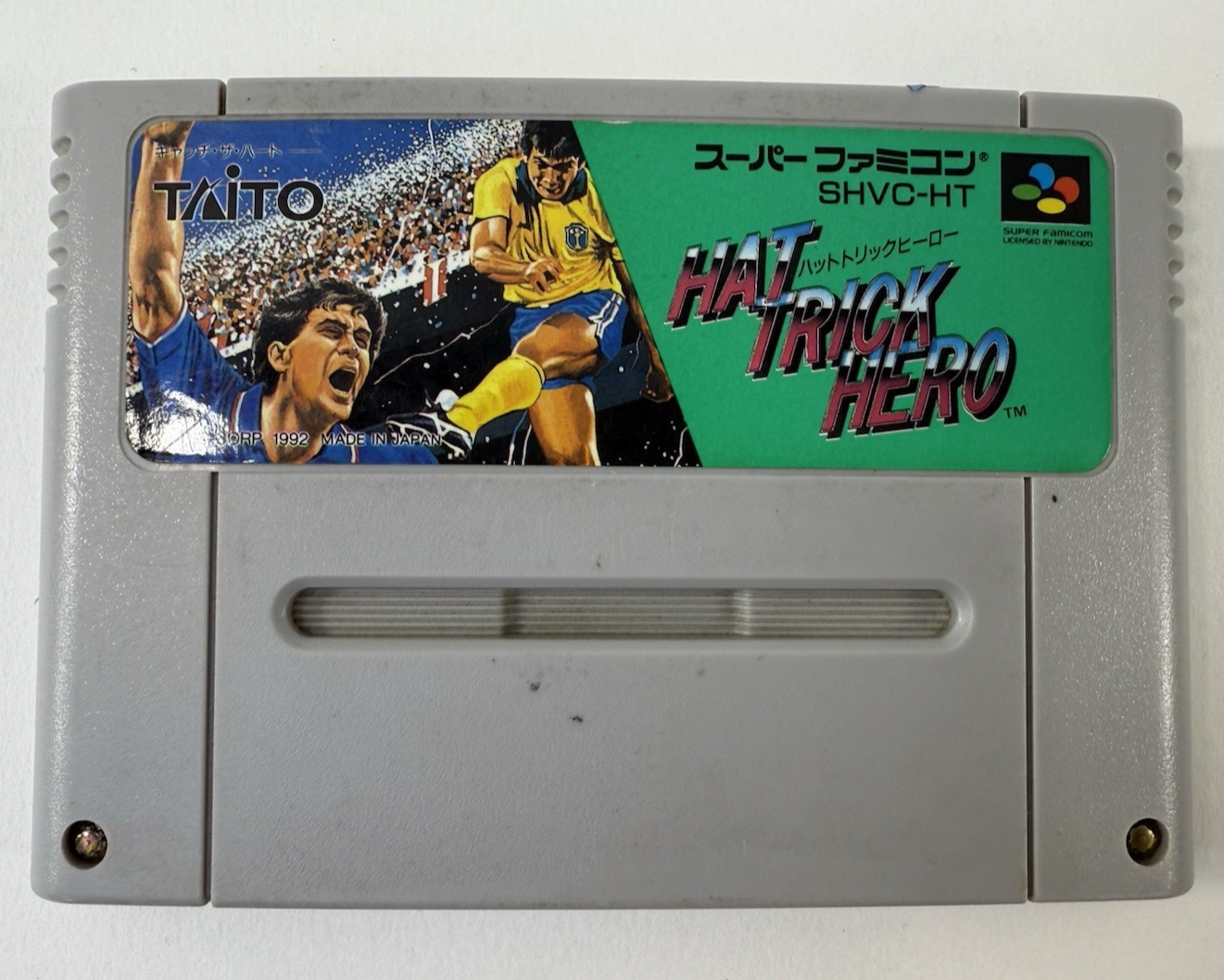 Hat Trick Hero (Nintendo Super Famicom, 1992) - Japanese Cartridge - Tested