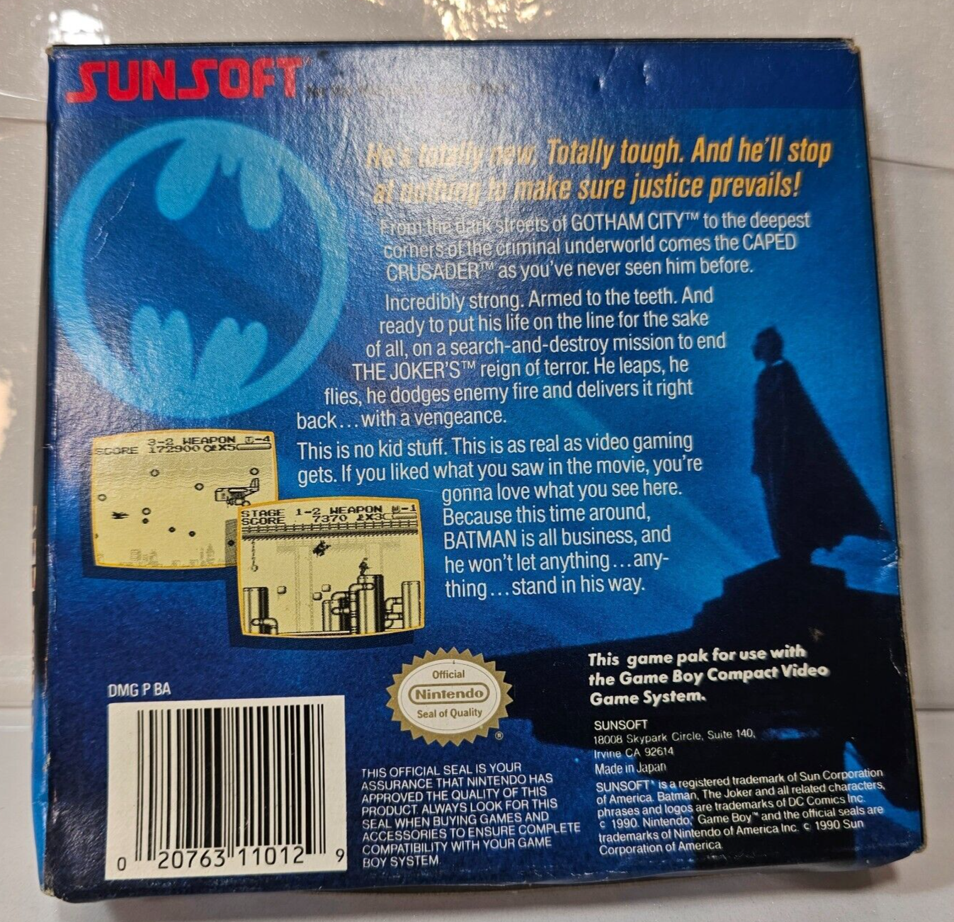 Batman: The Video Game (Nintendo Gameboy, 1990) Game Manual Box Inserts - Tested