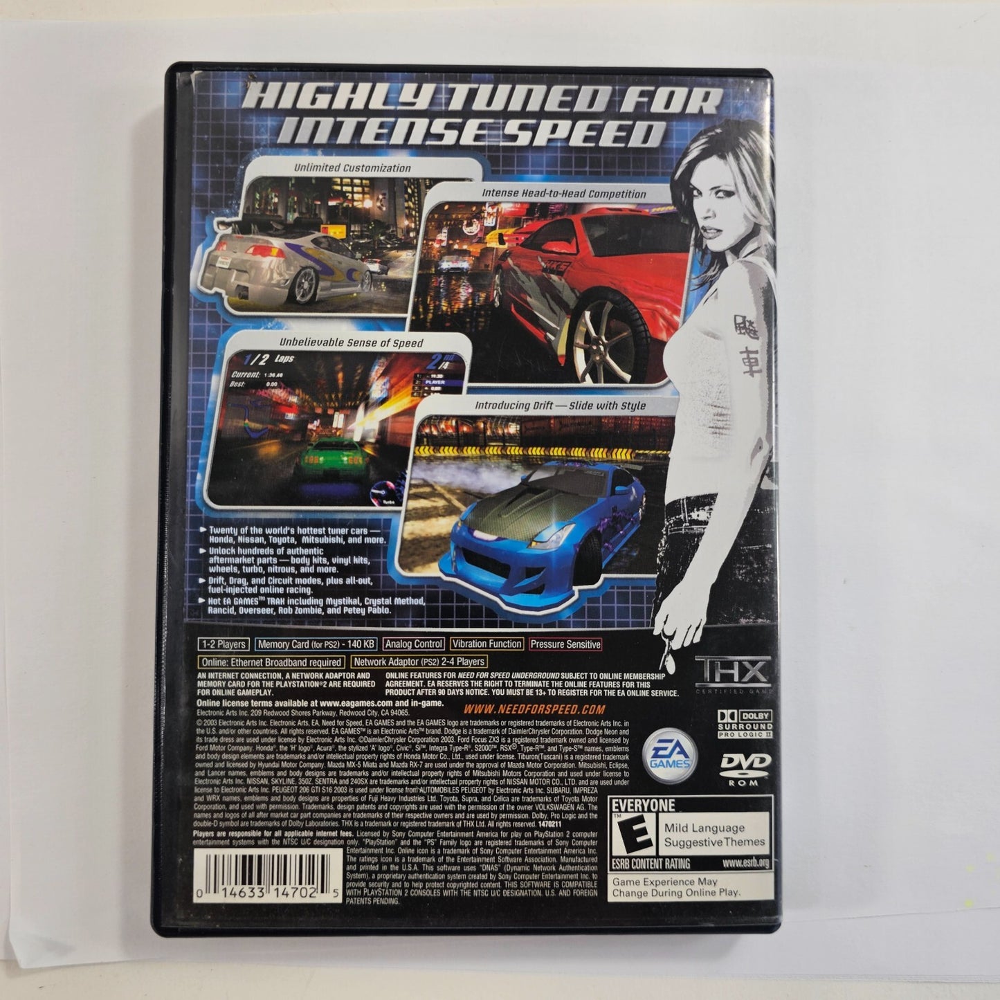 Need for Speed: Underground (Sony PlayStation 2, 2003) Game Case Manual - Tested