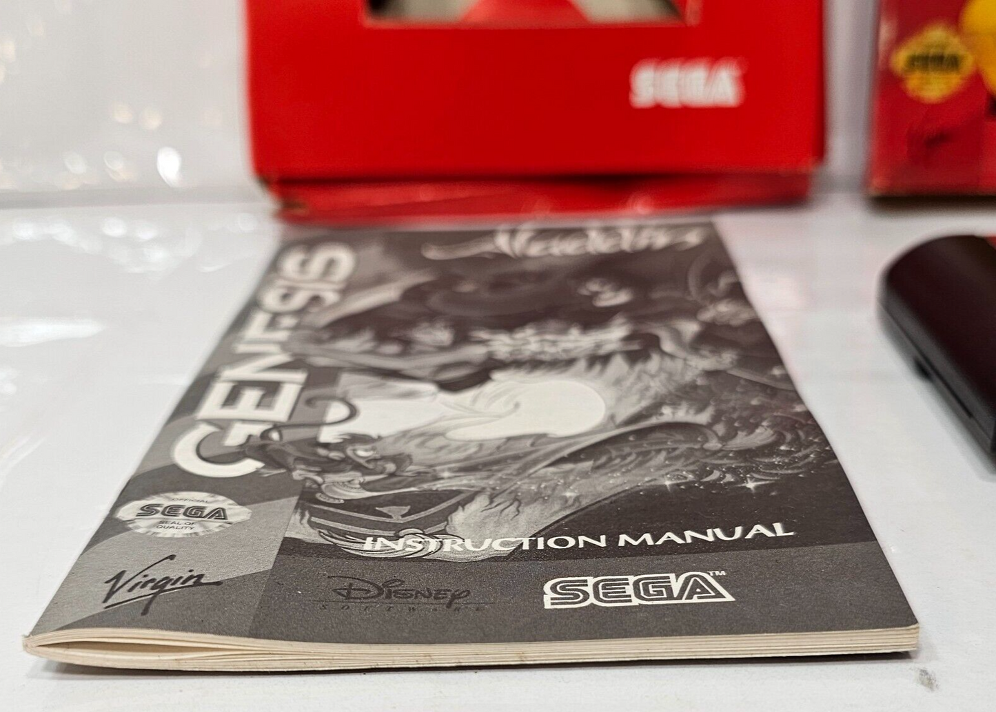 Disney's Aladdin (Sega Genesis, 1993) Game Box Manual Registration- Tested