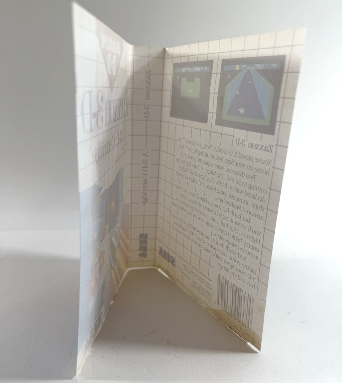 Zaxxon 3-D (Sega Master System, 1988) Game, Case, and Poster - Tested