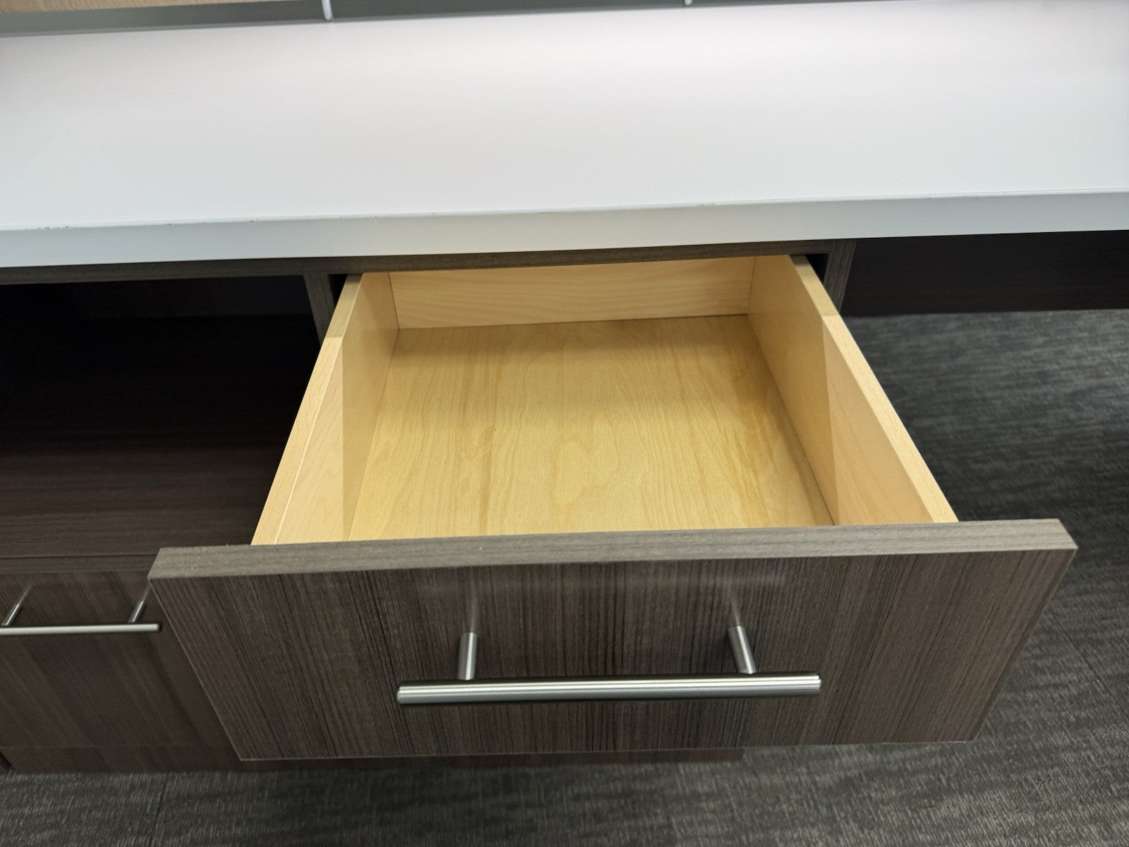 Modern 72” Executive Credenza Desk With Hutch - Local Pickup Only