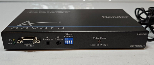 Aavara Sender PB7000-SE HDMI Over IP Broadcaster HDMI/USB KVM no AC-adapter req.