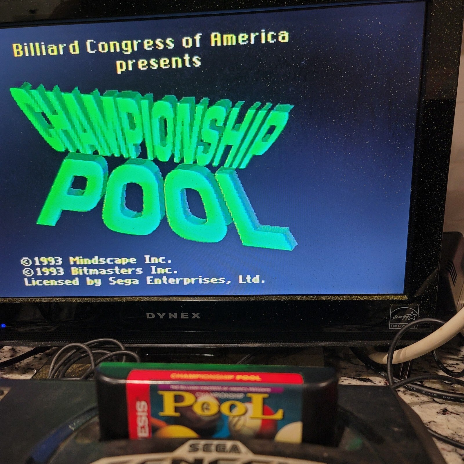 Championship Pool (Sega Genesis, 1993) Game Case Manual - Tested and Working