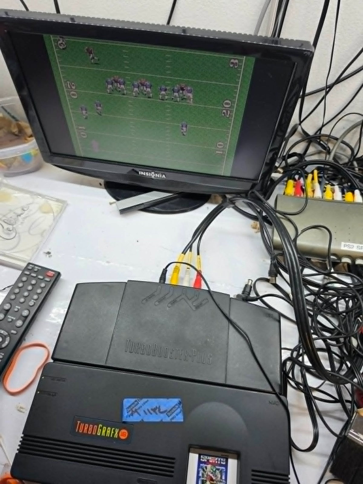 TV Sports Football (TurboGrafx-16, 1990) Game. Case, and Manual - Tested