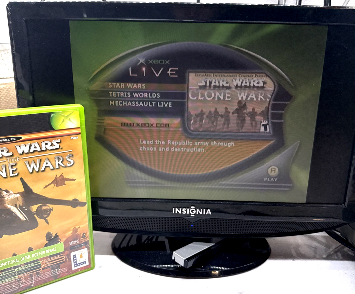 Star Wars: The Clone Wars/Tetris Worlds (Xbox, 2003) Game Case Manuals Insert
