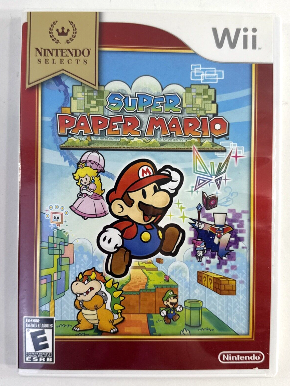 Super Paper Mario (Nintendo Wii, 2007) Game Case Manual Inserts - Tested