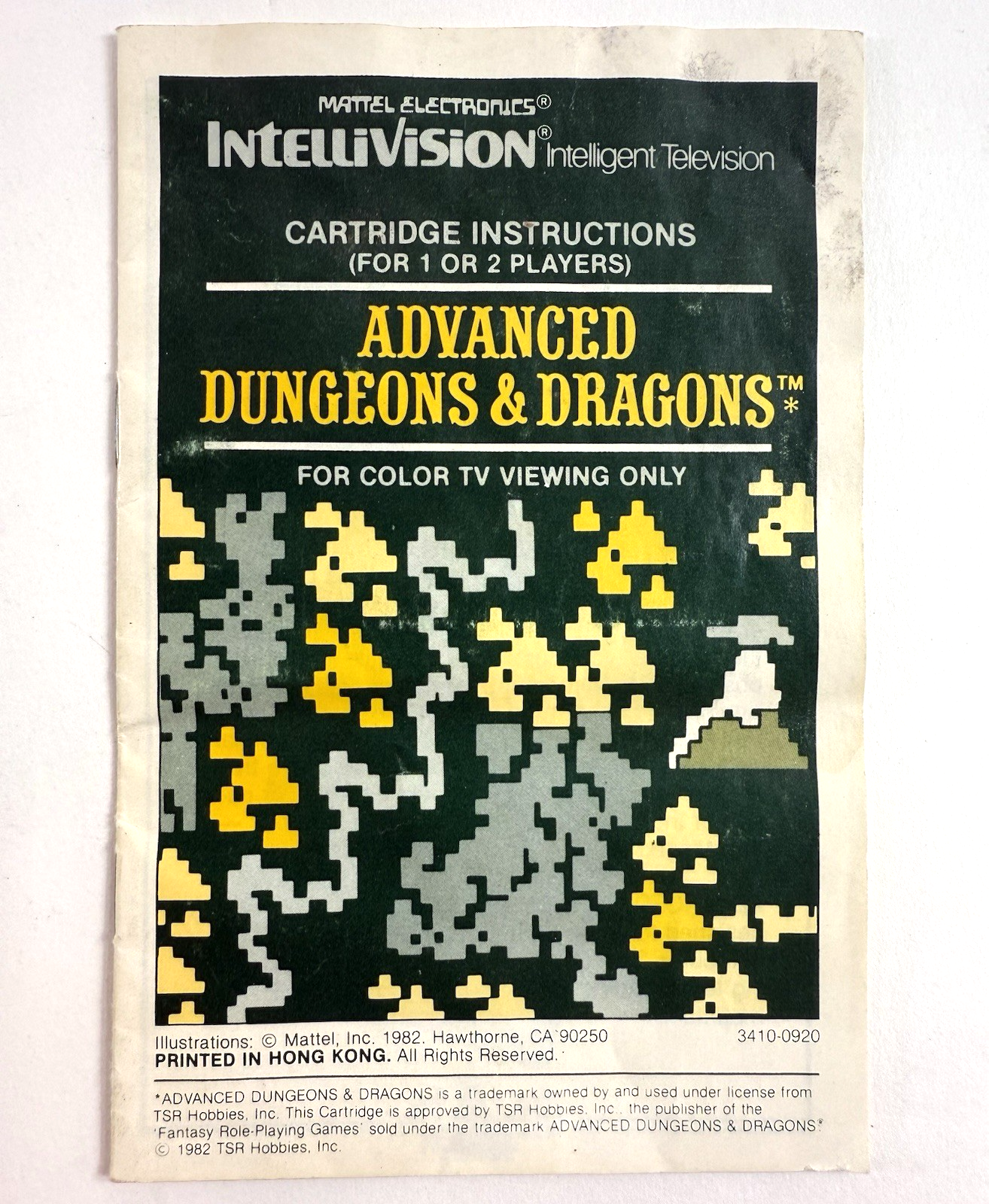 Advanced Dungeons & Dragons (Intellivision, 1982) Game, Box, Manual - Tested