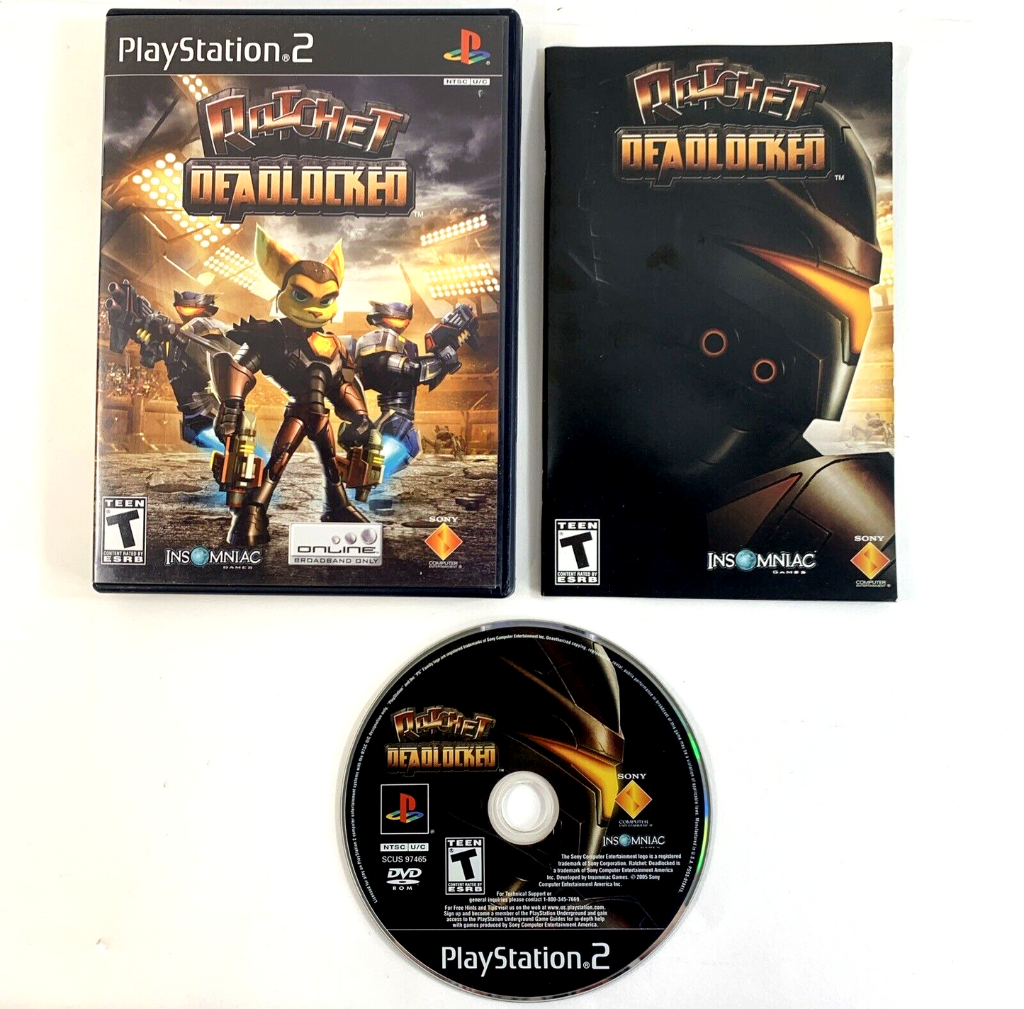 Ratchet: Deadlocked (Sony PlayStation 2, 2005) Game Case Manual - Tested
