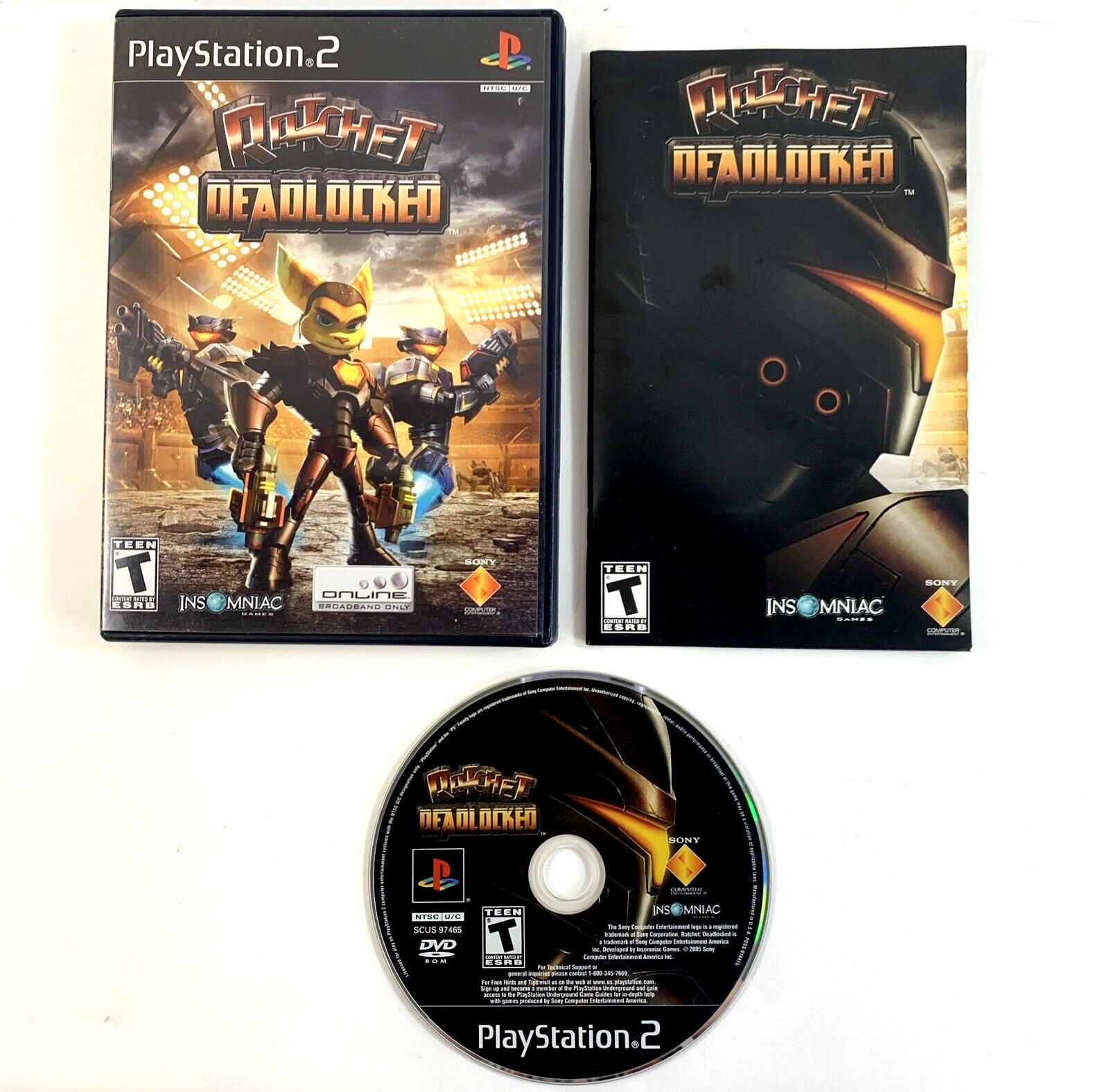 Ratchet: Deadlocked (Sony PlayStation 2, 2005) Game Case Manual - Tested