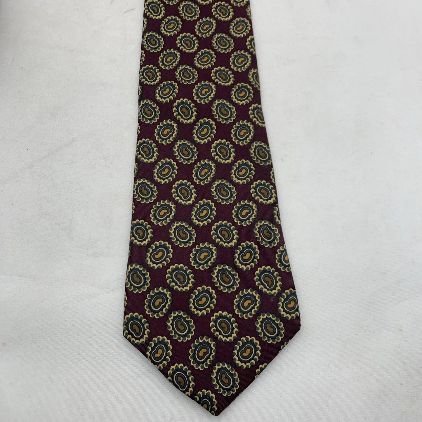 Vintage Liberty of London Tie 58” Geometric Print Silk Neck Tie - Made In USA