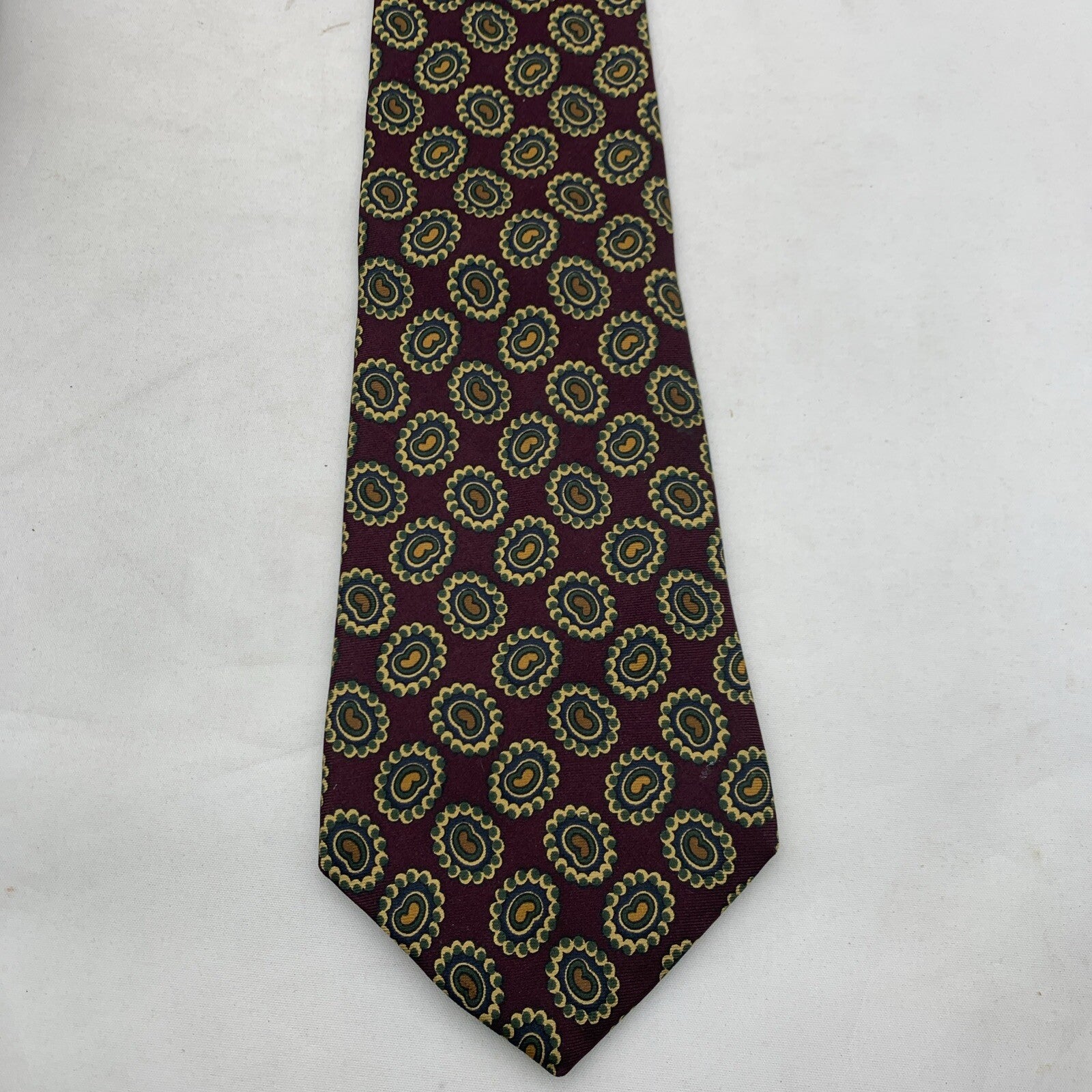 Vintage Liberty of London Tie 58” Geometric Print Silk Neck Tie - Made In USA