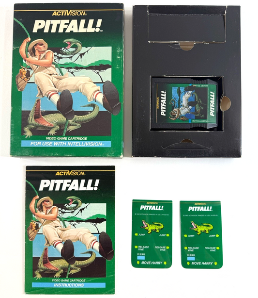Pitfall (Intellivision, 1982) Game Box Manual Overlays - Tested And Working