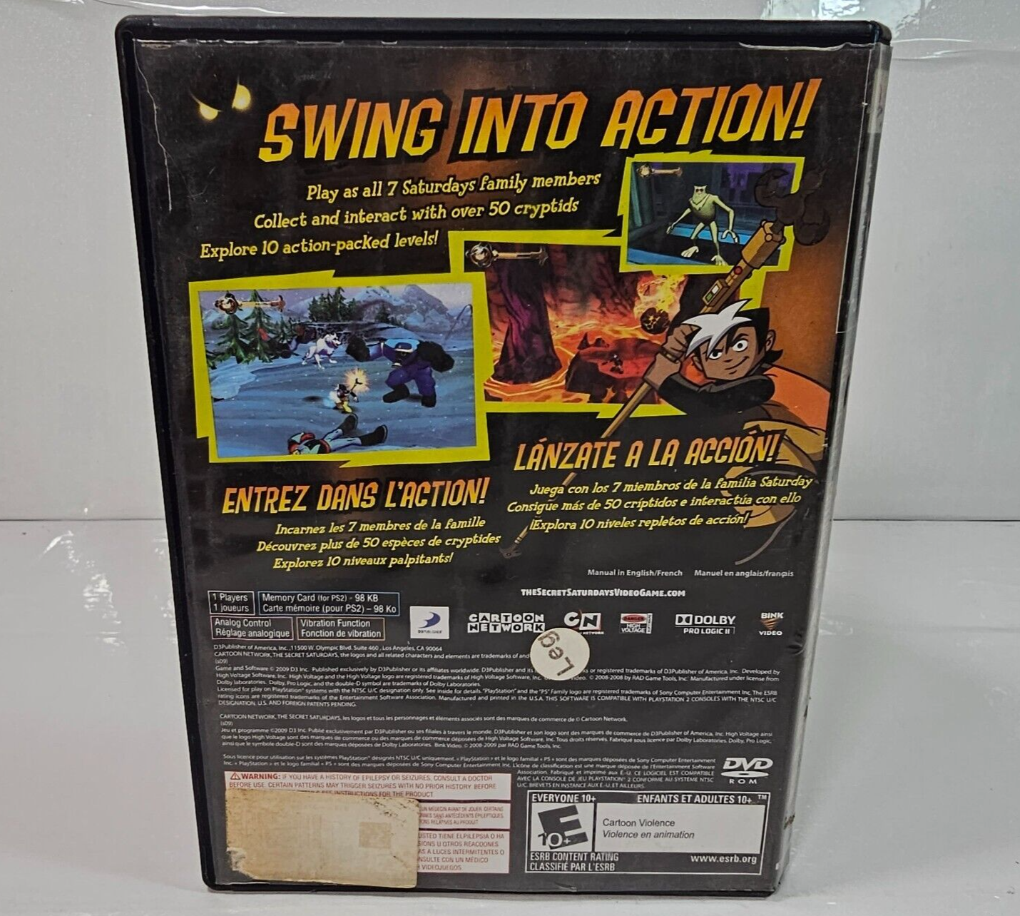 Secret Saturdays: Beasts of the 5th Sun (PlayStation 2, 2009) Game Case Manual