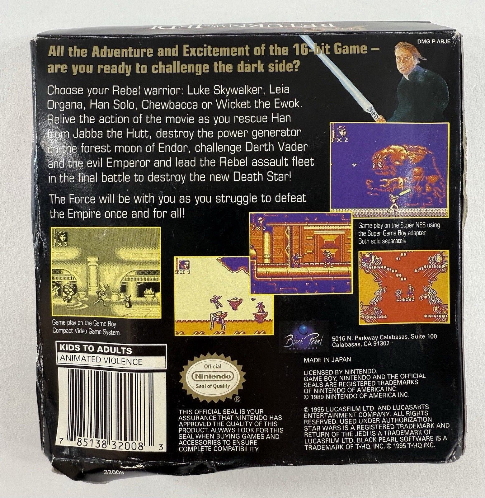 Super Star Wars: Return of the Jedi (GameBoy, 1995) Game Box Manual Inserts Reg