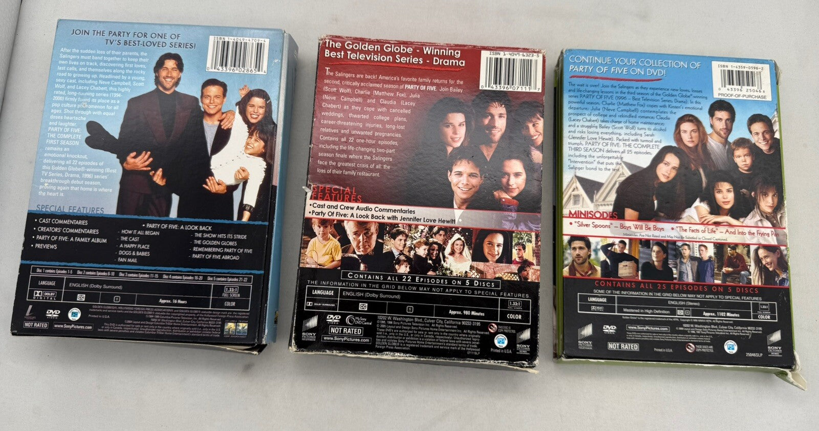 Party of Five: Seasons 1, 2, And 3 (DVD Box Set Bundle) Tested And Working